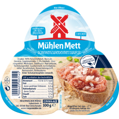 Rügenwalder Mühle Mühlen Mett Schinken-Zwiebelmettwurst 100 g 