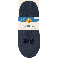 nur die Damen Ballerina Haussocke schwarz Gr. 35-38 