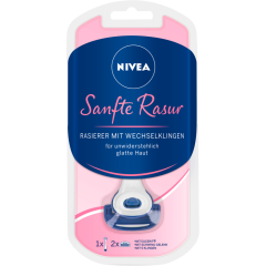NIVEA Sanfte Rasur Rasierer mit Wechselklingen Rasierer + 2 Klingen 