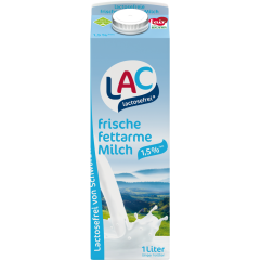 Schwarzwaldmilch LAC lactosefrei frisch fettarme Milch 1,5 % Fett 1 l 