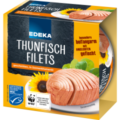 EDEKA Thunfischfilets in Sonnenblumenöl 185 g 