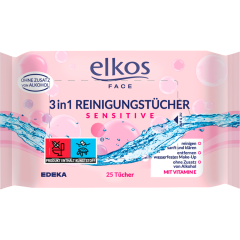 elkos FACE Reinigungstücher sensitiv 3 in 1 25 Stück 