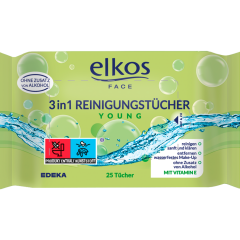 elkos FACE Reinigungstücher young 3 in 1 25 Stück 