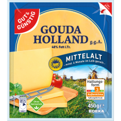 GUT&GÜNSTIG Mittelalter Gouda Holland am Stück 51% Fett i. Tr. 450 g 