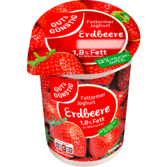GUT&GÜNSTIG Fettarmer Fruchtjoghurt 1,8% Fett Erdbeere 250 g 
