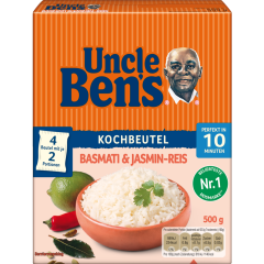Uncle Ben's Basmati & Jasmin-Reis im Kochbeutel 500 g 