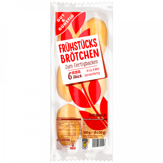 GUT&GÜNSTIG Frühstücksbrötchen 300 g 