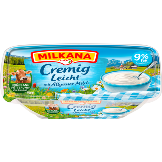 MILKANA Schmelzkäse Cremig leicht 9 % Fett absolut 200 g 