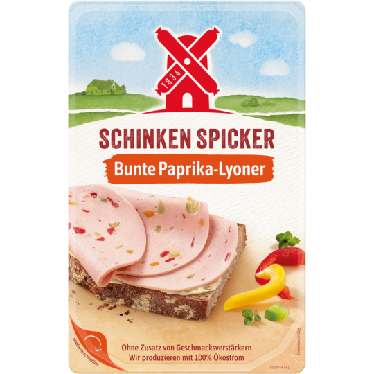 Rügenwalder Mühle Schinken Spicker Bunte Paprika-Lyoner 80 g 