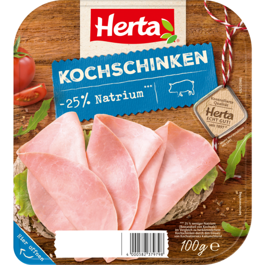 Herta Genuss Momente Kochschinken natriumreduziert 100 g 