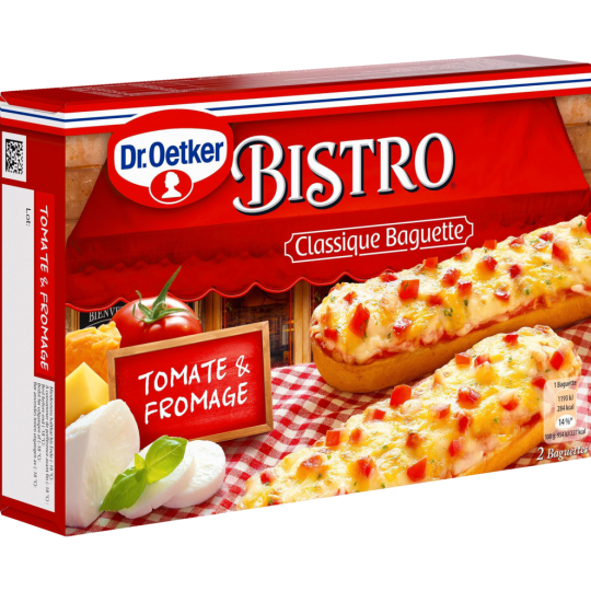 Dr.Oetker Bistro Classique Baguette Tomate & Fromage 2 Stück 