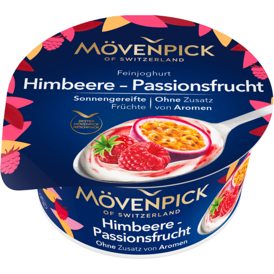 MÖVENPICK Feinjoghurt Himbeere-Passionsfrucht 14 % Fett 150 g 
