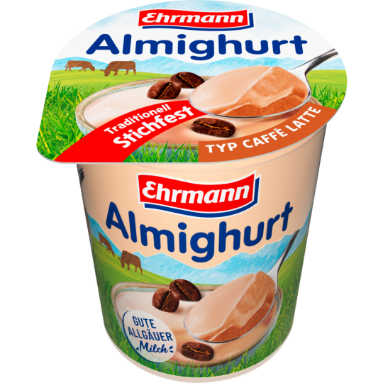 Ehrmann Almighurt stichfest Typ Caffé Latte 3,8 % Fett 150 g 