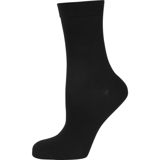 nur die Damen Feines Baumwoll Söckchen schwarz Gr. 35-38 