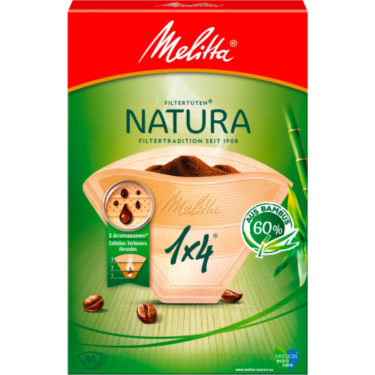 Melitta Filtertüten Natura 1x4 80 Stück 