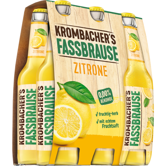 Krombacher Fassbrause Zitrone 0,33 l 