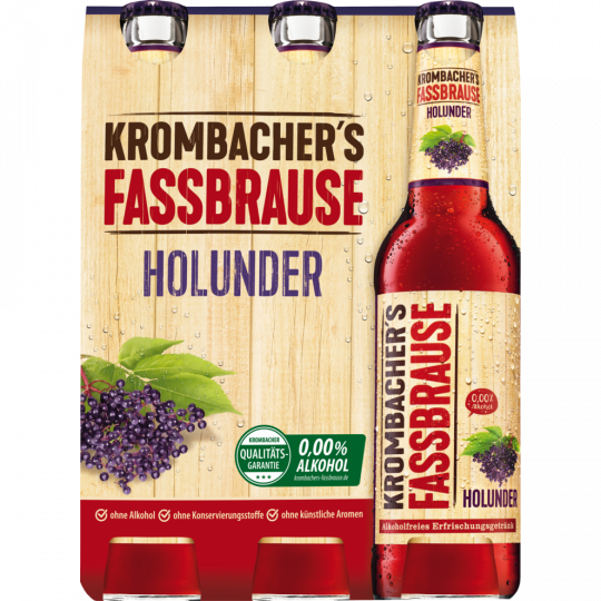 Krombacher Fassbrause Holunder 0,33 l 