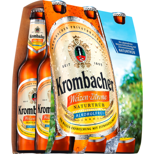 Krombacher Weizen Zitrone Alkoholfrei 0,33 l 