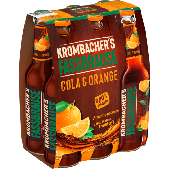Krombacher Fassbrause Cola & Orange 0,33 l 