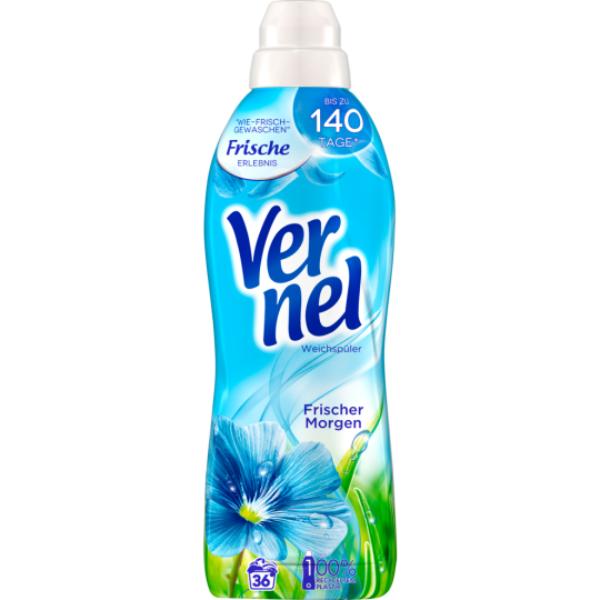 Vernel Frischer Morgen Weichspüler 36 Waschladungen 