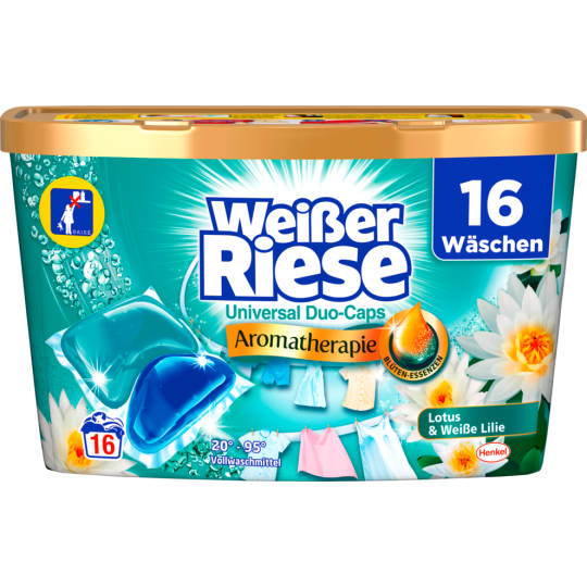 Weißer Riese Universal Duo-Caps Aromatherapie Bali Lotus&Weiße Lilie 16 Waschladungen 