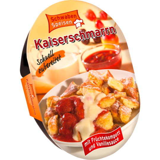 SchwabenSpeisen Kaiserschmarrn mit Früchtekompott und Vanillesauce 400 g 