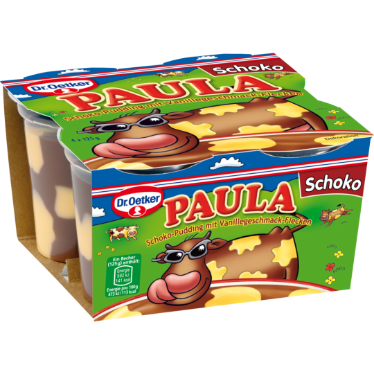 Dr.Oetker Paula Schoko mit Vanillegeschmack-Flecken 4 x 125 g 