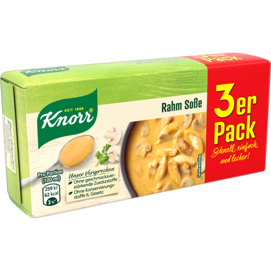 Knorr Rahm Soße für 3 x 250 ml 