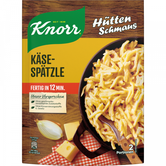 Knorr Hütten Schmaus Käse-Spätzle für 2 Portionen 