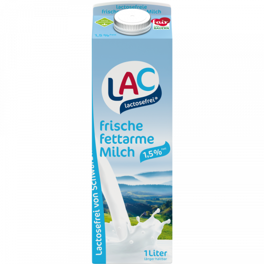 Schwarzwaldmilch LAC lactosefrei frisch fettarme Milch 1,5 % Fett 1 l 