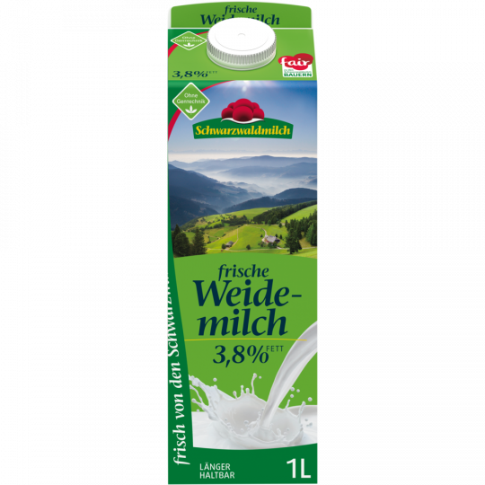 Schwarzwälder frische Weidemilch 3,8 % Fett 1 l 
