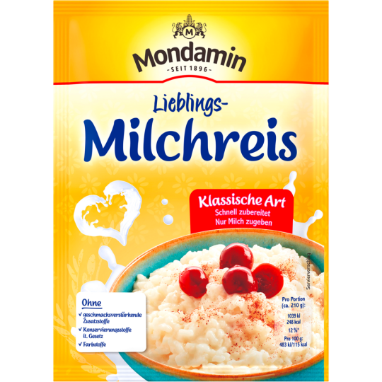 Mondamin Lieblings-Milchreis Klassische Art 125 g 