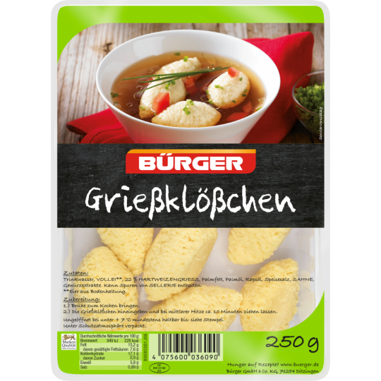 Bürger Grießklößchen 250 g 