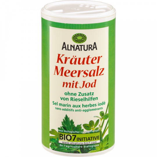Alnatura Bio Kräuter Meersalz mit Jod 200 g 
