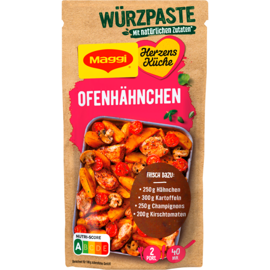 Maggi Herzensküche Würzpaste für rustikales Ofen Hähnchen für mind. 2 Portionen 