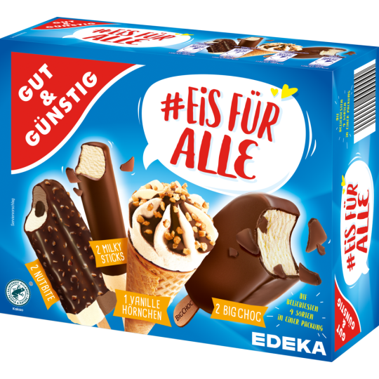 GUT&GÜNSTIG EIS FÜR ALLE Mix-Box, 7 Stück 606 ml 