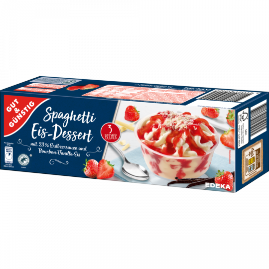 GUT&GÜNSTIG Spaghetti-Eis, 3 Stück 510 ml 