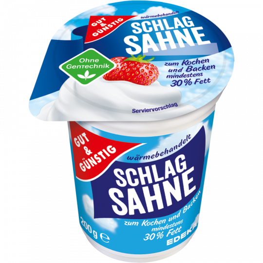 GUT&GÜNSTIG Frische Schlagsahne 200 g 