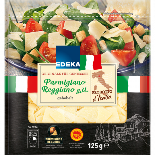 EDEKA Italia Parmigiano Reggiano 32% Fett i. Tr. gehobelt 125 g 