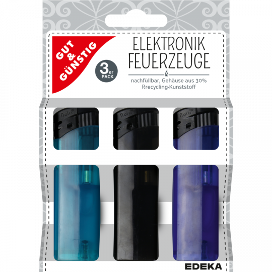 GUT&GÜNSTIG Feuerzeuge 3 Stück 
