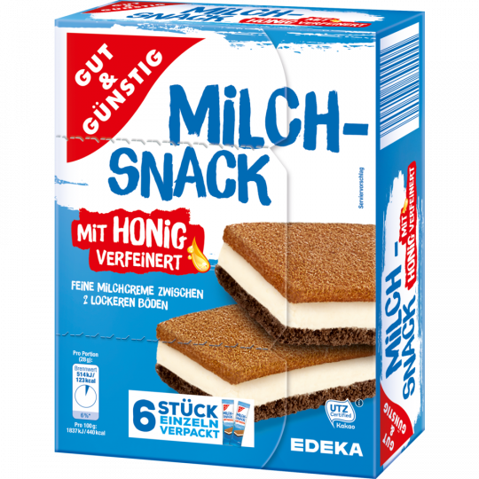 GUT&GÜNSTIG Milch Snack 6 x 28 g 