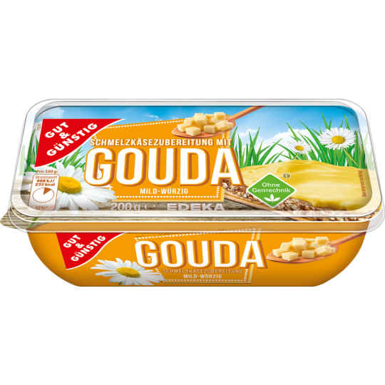 GUT&GÜNSTIG Schmelzkäsezubereitung Gouda 42% Fett i. Tr. 200 g 