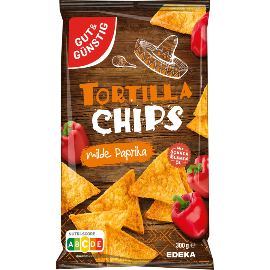 GUT&GÜNSTIG Tortilla Chips Paprika 300 g 
