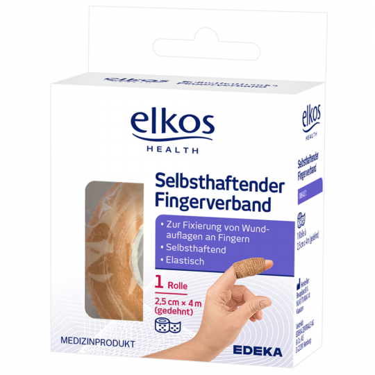 elkos HEALTH Selbsthaftender Fingerverband, hautfarben 1 Rolle 