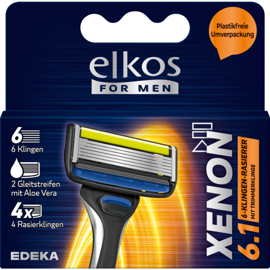 elkos FOR MEN Xenon 6.1 Ersatzklingen 4 Stück 