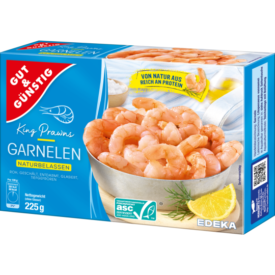 GUT&GÜNSTIG King Prawns Garnelen natur 225 g 