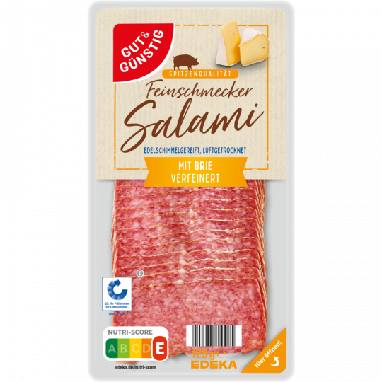 GUT&GÜNSTIG Feinschmecker-Salami mit Brie 125 g 