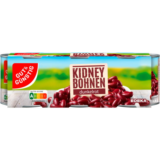 GUT&GÜNSTIG Kidneybohnen 3 x 220 g 