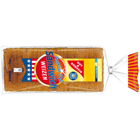 GUT&GÜNSTIG Sandwich-Toast Weizen 750g 750 g 