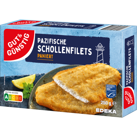 GUT&GÜNSTIG Pazifische Schollenfilets in Knusperpanade 250 g 